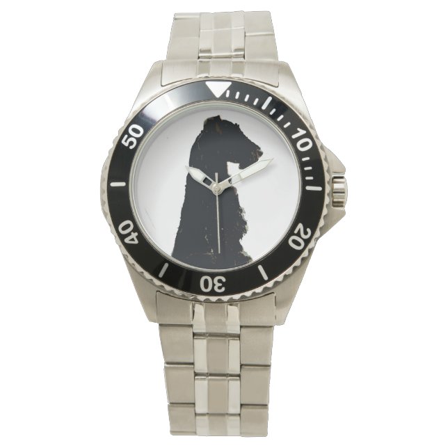 Relógio Airedale Terrier Silhouette Watch (Frente)