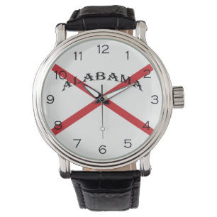 Relógio Alabama e Flag Black Numbers Mens