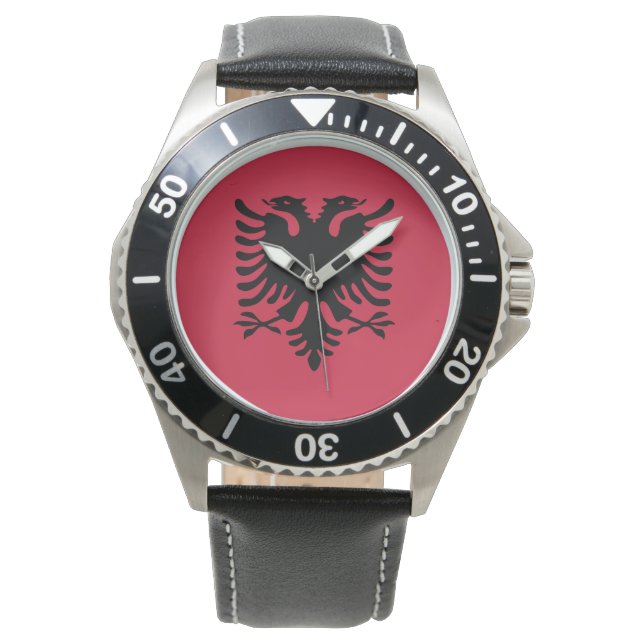 Relógio Albania Flag Emblem (Frente)