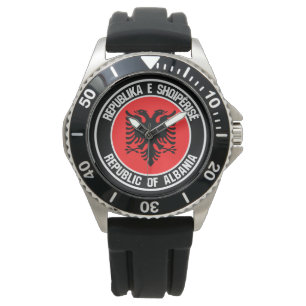 Relógio Albânia Round Emblem