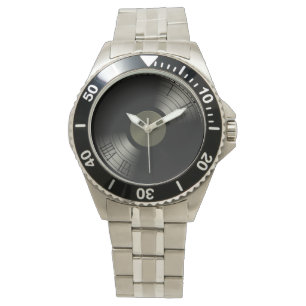 Relógio Álbum gravado de vinil do rolo da rocha n