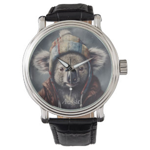 Relógio Alcoala adorável vestindo chapéu bonito personaliz