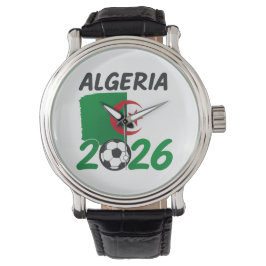 Relógio Algeria 2026 Soccer Fan Design with Crescent Star 