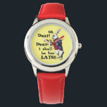 Relógio Alice No País das Maravilhas Citação Do Coelho Bra<br><div class="desc">Alice In Wonderland White Rabbit Cotes Watch - Oh, meu Deus, não perca este! Cheio de charme e personagem este relógio é inspirado pelo coelho branco do livro Alice no País das Maravilhas. Este incrível relógio de pulso Alice no País das Maravilhas mostra o coelho branco na cena clássica onde...</div>