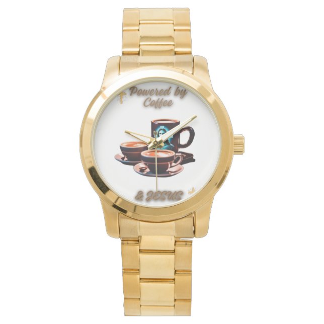 Relógio Alimentado por Jesus e Café (Frente)