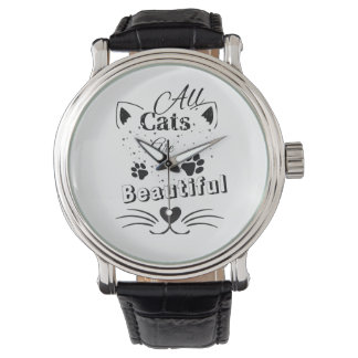 Relógio All Cats Are Beautiful – Minimal Cute Cat Design