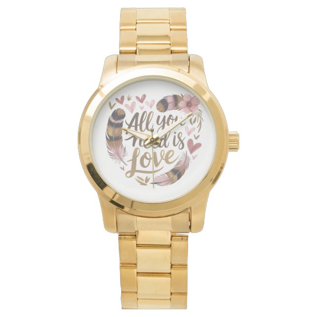Relógio All You Need Is Love – A Gentle Boho Whisper (Frente)