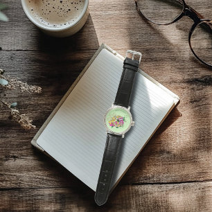 Relógio Amarelo-leopardo Gecko Verde