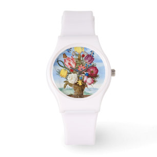 Relógio Ambrosius Bosschaert Buquê de Flores Ainda Vida