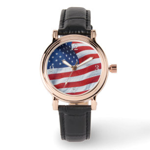 Relógio American Flag Patriotic Wristwatch