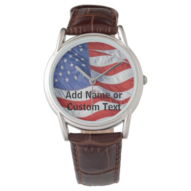 Relógio American Flag Personalised Men's Watch (Frente)
