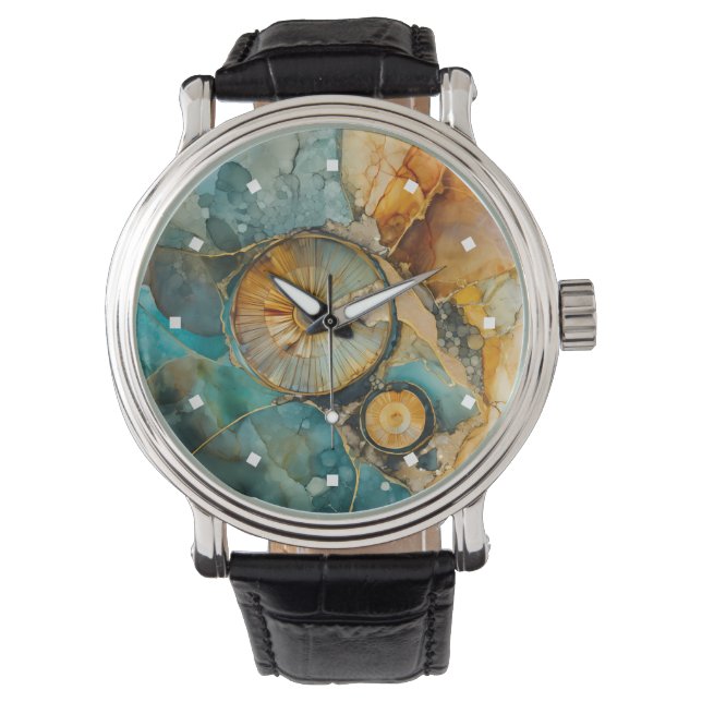 Relógio Ammonite Gem Fossil Watch (Frente)