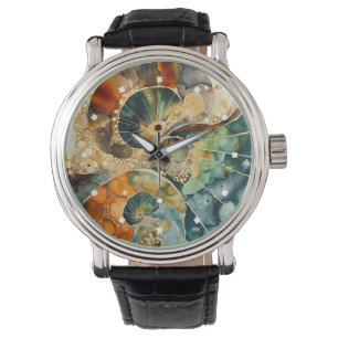 Relógio Ammonite Gem Fossil Watch