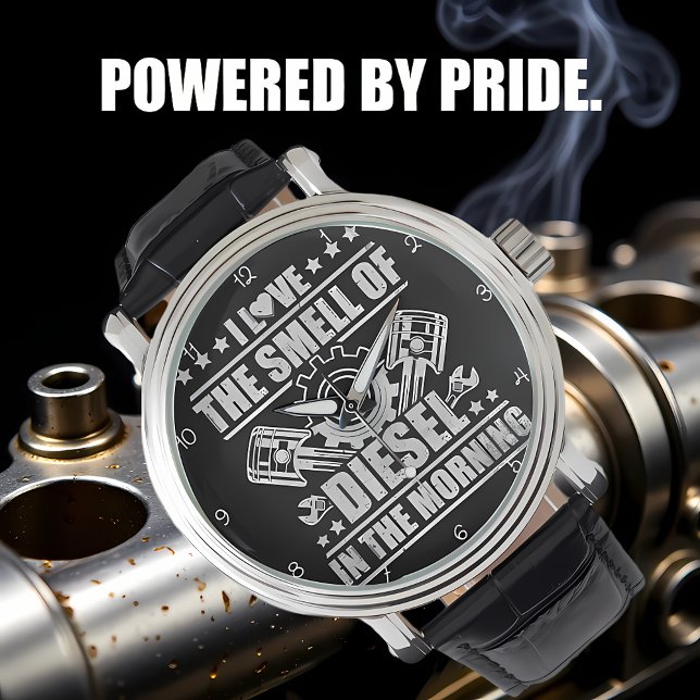 Relógio Amo aquele Cheiro de Diesel pela Manhã (Criador carregado)