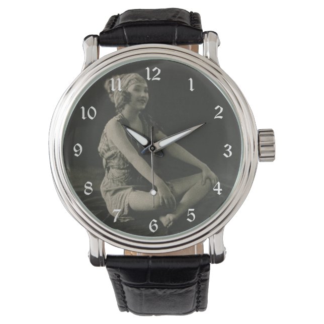 Relógio Amor de uma pobre donzela sentada de pernas cruzad (Frente)