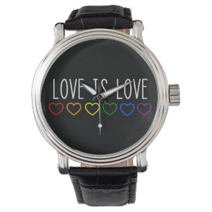 Relógio Amor é Amor Corações LGBTQ