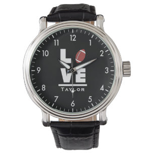 Relógio Amor E Vivo Fã De Futebol Americano