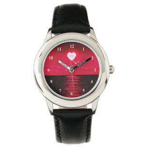 Relógio Amor Sunset - Vermelho Preto