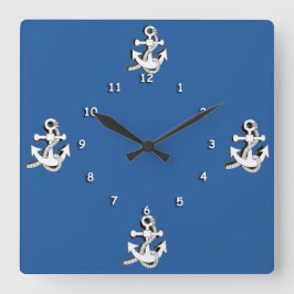 Relógio - Âncoras brancas