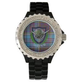 Relógio Anderson Scottish Clan Tartan e Crest