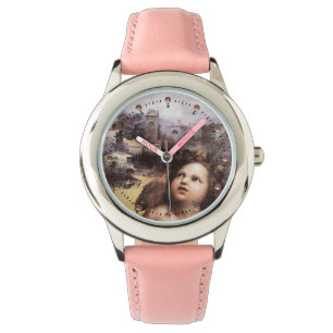 Relógio ÂNGULO DE RENAISSÂNCIA COM PAISAGEM, Gemstones c