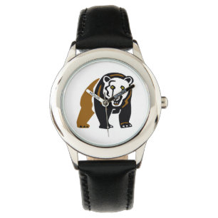 Relógio Animais ameaçados - Urso GRIZIDO - Vida selvagem -