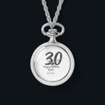 Relógio aniversário de 30 anos adicionar nome data ano ano<br><div class="desc">design editável</div>