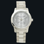 Relógio Aniversário de Casamento 10º de Ouros do Coração E<br><div class="desc">Opulent elegance enquadra esta design do 10º aniversário de casamento em um único design de diamante escalado com diamante de lágrima central com faíscas adicionadas em um gradiente colorido de estanho. Design original por Holiday Hearts Design (direitos reservados). Por favor, note que todos os embelezamentos são impressos e feitos apenas...</div>