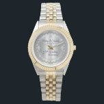 Relógio Aniversário de Casamento de 25 de Ouros Silver Ele<br><div class="desc">Opulent elegance enquadra esta design de aniversário de casamento 25 num design de diamante escalado único com diamante de lágrima central com faíscas adicionadas em um gradiente de tom prateado. Design original por Holiday Hearts Design (direitos reservados). Por favor, note que todos os embelezamentos são impressos e feitos apenas para...</div>