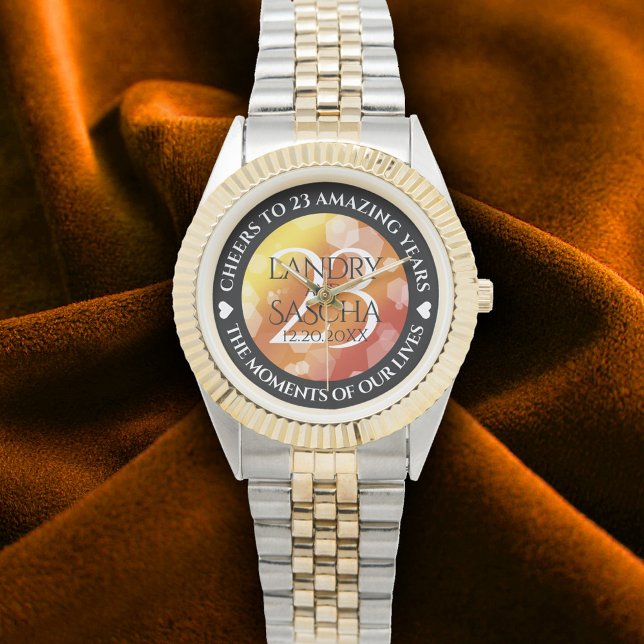 Relógio Aniversário de Casamento Imperial Topaz (Elegant 23rd Imperial Topaz Wedding Anniversary Wristwatch Cover Photo)