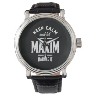 Relógio Aniversário do Nome Personalizado Maxim