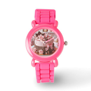 Relógio Aniversário Rosa Infantil