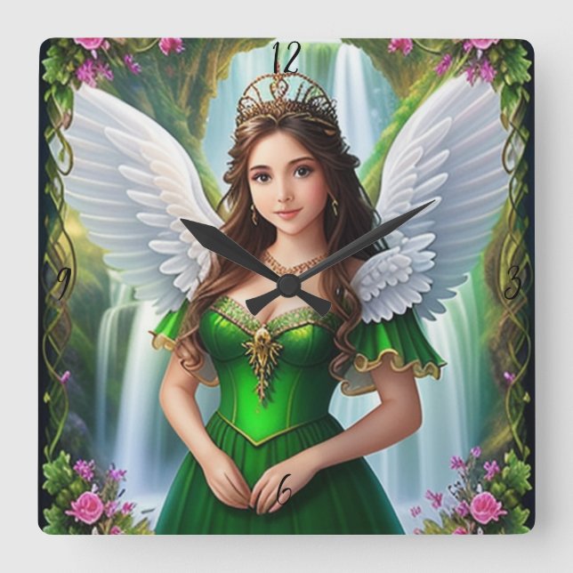 Relógio Anjo Princesa Personalizado (Frente)