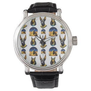 Relógio Antiga Pirâmide do Egito, Anubis - Design