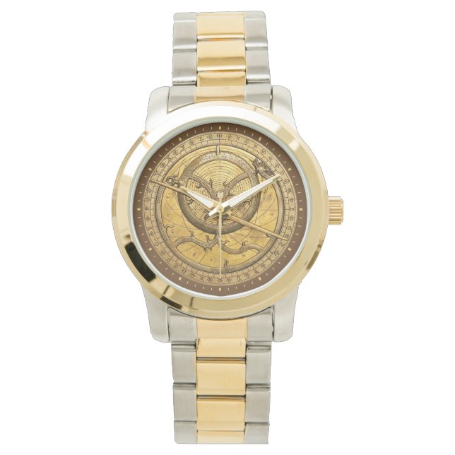 Relógio Antiguamente Astrolabe com Dois Tons (Frente)