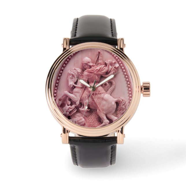 RELÓGIO ANTIQUE CAMEO/GEORGE DE SANTO COM DRAGÃO (Frente)