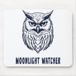 Relógio ao Luar - Design de Coruja - Mousepad