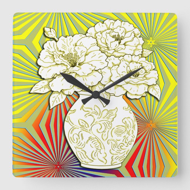 Relógio ao quadrado da Deco de Arte 1920 (Frente)