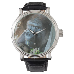 Relógio Ape hood ~ Japonês Gorilla Eating