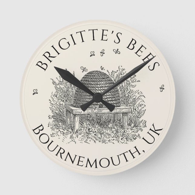 Relógio Apiary Business Beekeeper (Ivory Skep) (Frente)