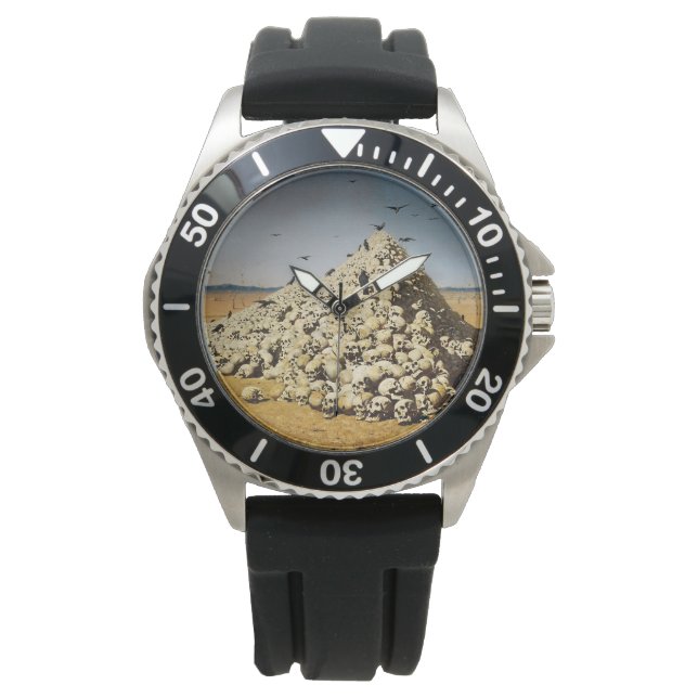 Relógio Apoteose da Guerra (morte e destruição) (crânios) (Frente)