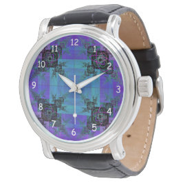 Relógio Aqua e Lilac Fractal Joy Watch