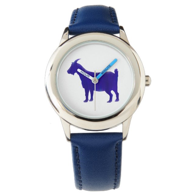 Relógio Aquarela Blue Goat Watch (Frente)