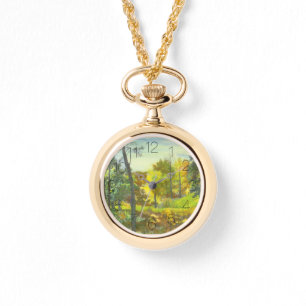 Relógio Aquarela de pintura em queda solar