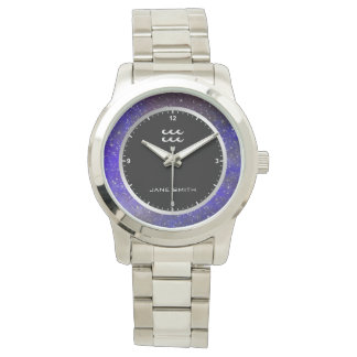 Relógio Aquarius Zodiac - Símbolo Símbolo Galáxico - Estre