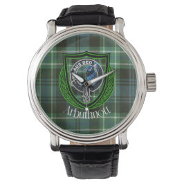 Relógio Arbuthnott Scottish Clan Tartan e Crest