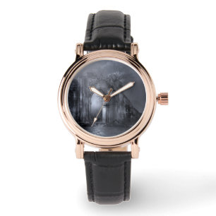 Relógio Arcada gótico escura das ruínas