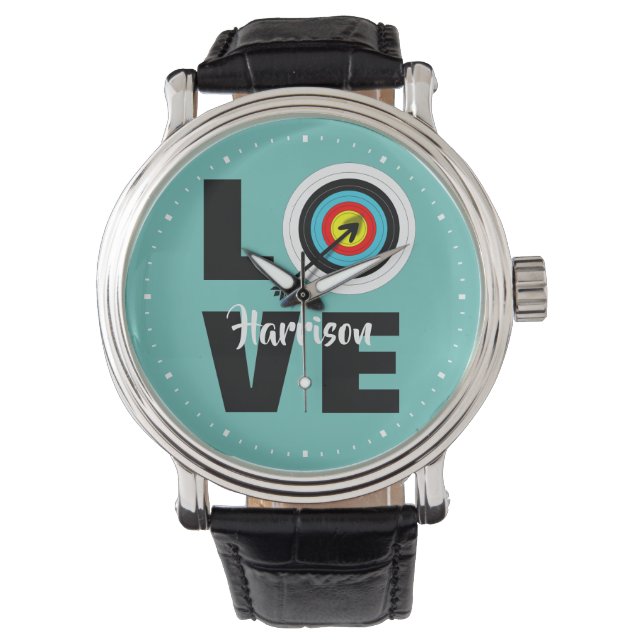 Relógio Archer Target Conselho Love Archery Personalizado (Frente)