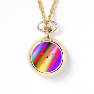 Relógio Arco-íris abstrato pastel cor-de-rosa-azul ombre