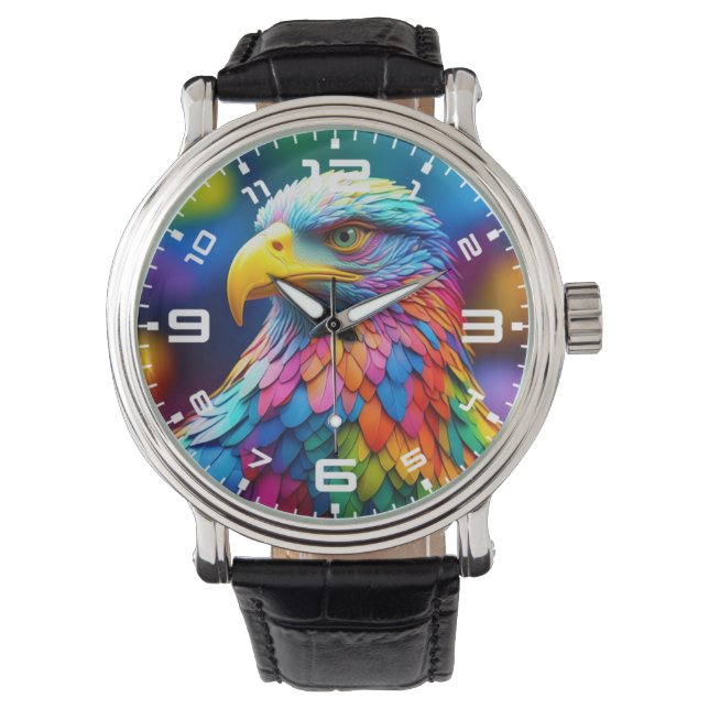 Relógio Arco-Íris - Bald Eagle-654568 (Frente)